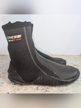 Cressi Isla 5mm Neoprene Dive Boots Black Scuba Water Shoes M6 W7